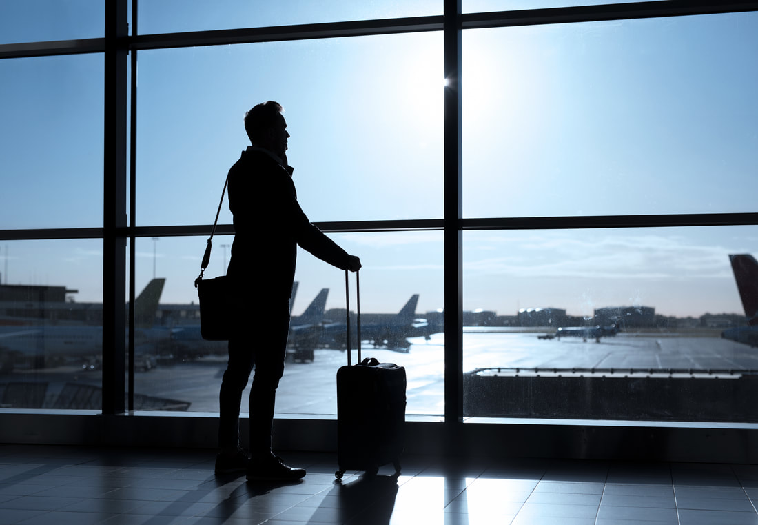 Businessman in airport